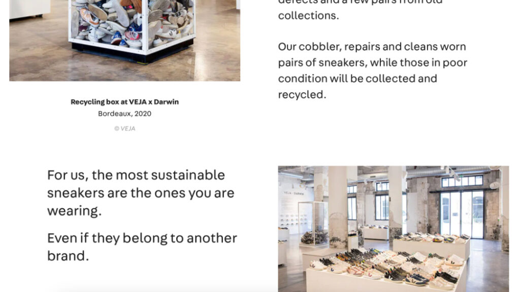 Veja schoenen maakt het duidelijk dat de meest duurzame schoen al aan je voeten zit.