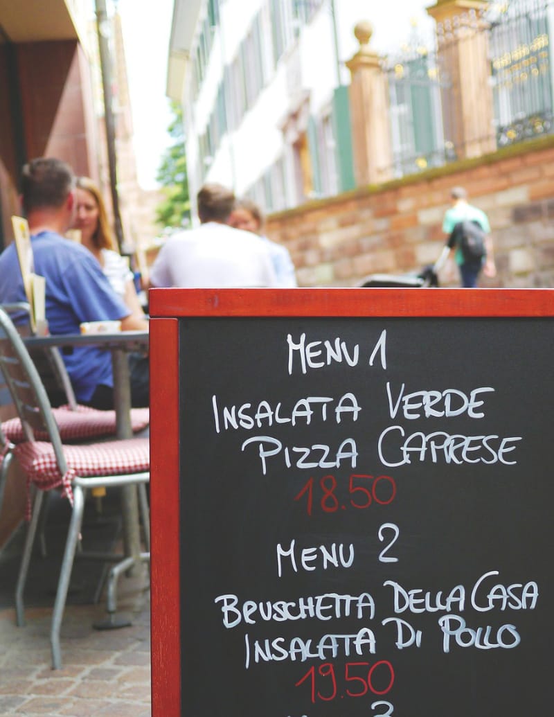 Default via een menu