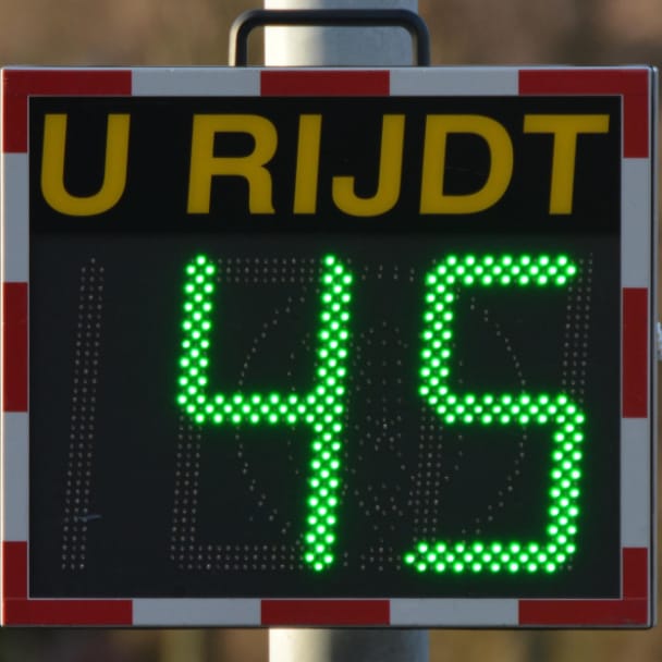 Feedback snelheidsbord